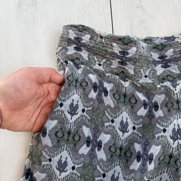 Tory Burch Merin Print Silk Shorts in Bedford Gray Womens Size 4 - Picture 12 of 13